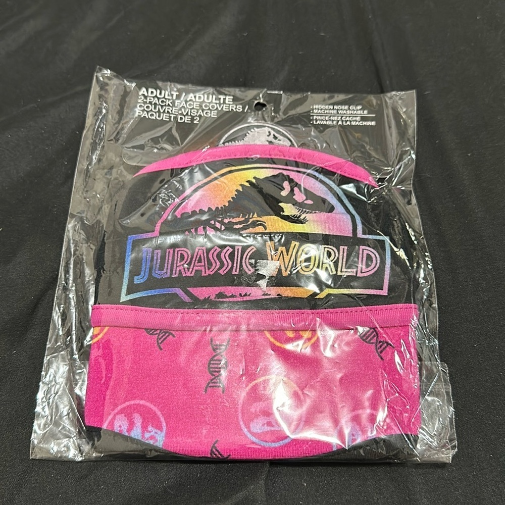 Jurassic World 2 Pack Fabric Face Covers/Masks
